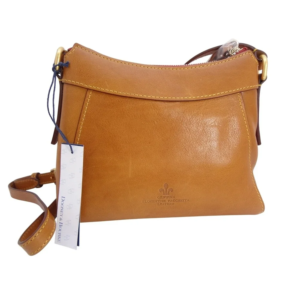 Dooney & Bourke Small Cassidy Crossbody Natural Florentine Vacchetta Leather Bag